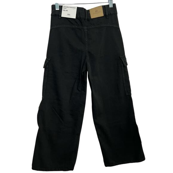 Zara NWT Multi-pocket cargo pants kids  13-14 - Picture 3 of 8